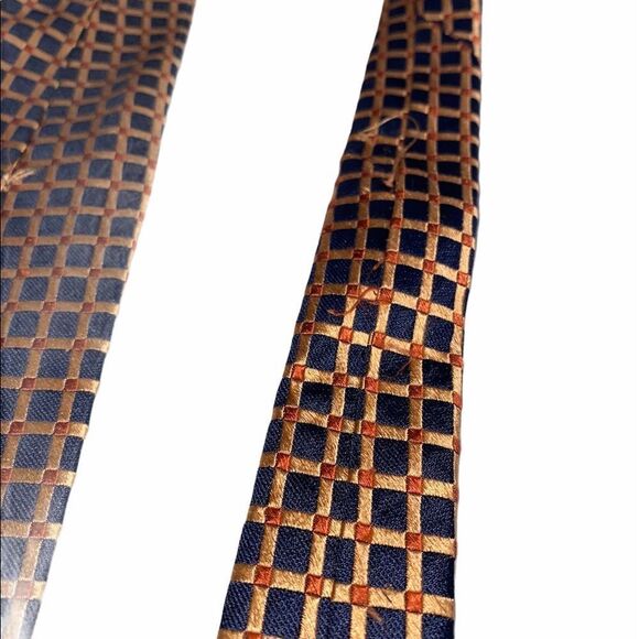 Men's Izod Tie Copper Gold & Navy - Picture 5 of 10